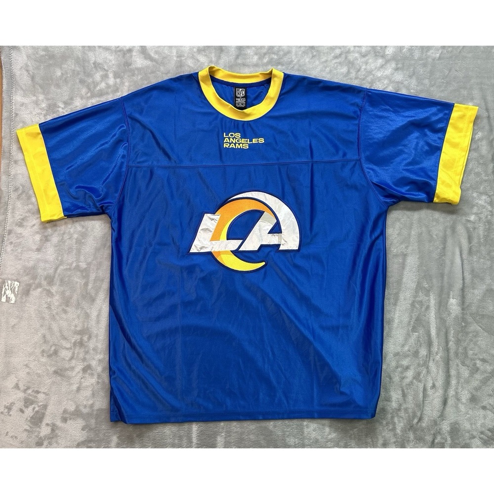 Los Angeles Rams NFL Team Apparel Jersey Blue XL Logo Football Fan Shirt Game